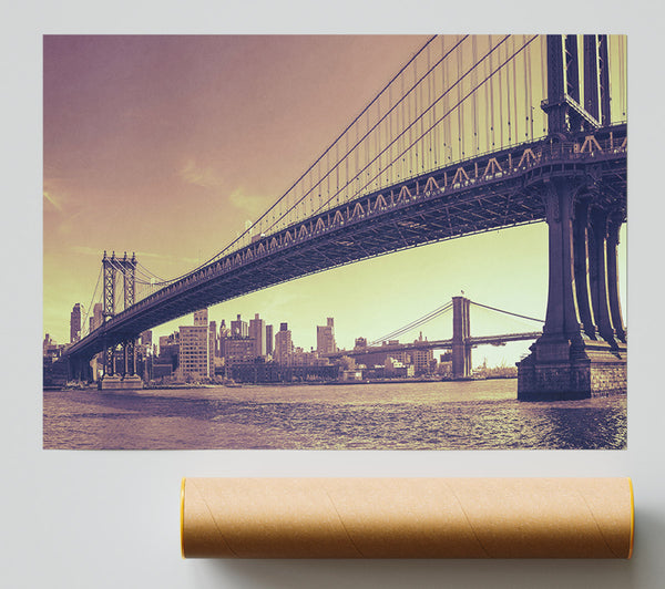 Vintage Bridge In Sepia Giclee Print