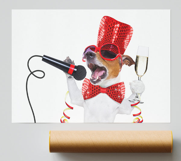 Jack Russell Kareoke Poster