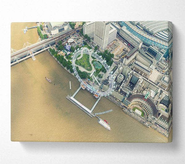  A Canvas Print of Ferris wheel on the water Canvas Art