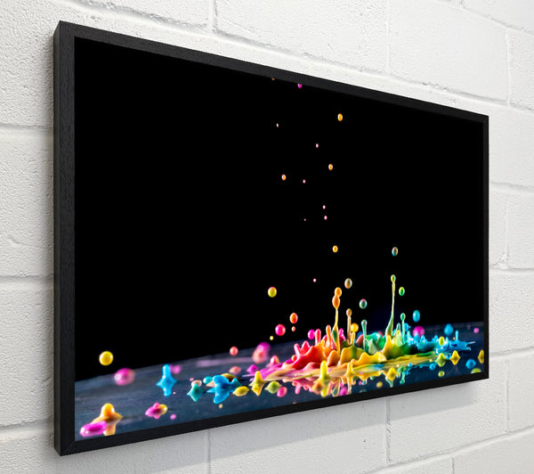 Colour splashes on a surface