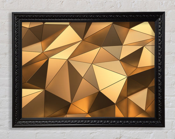 Gold geometrische Dreiecke glänzen