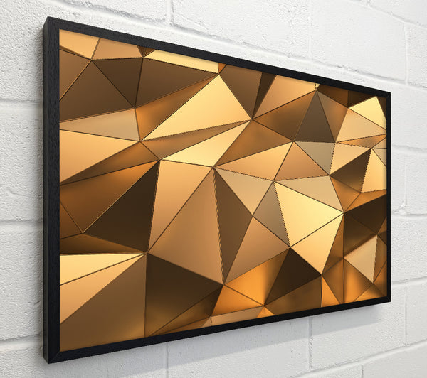 Gold Geometric Triangles shining