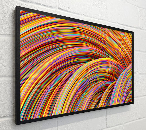 Colourful tubes curving in formation