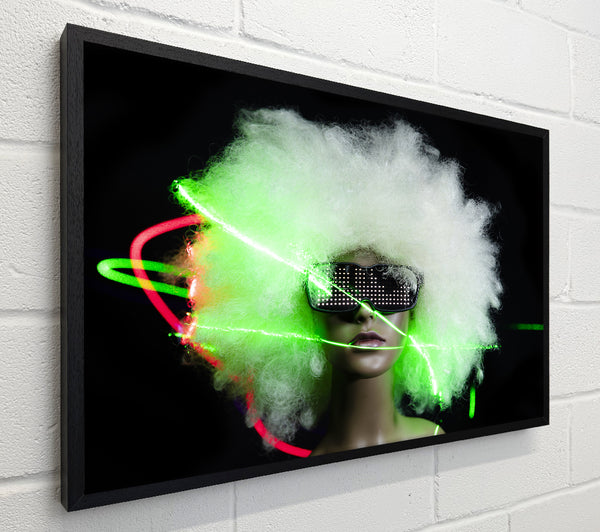 Neon light afro