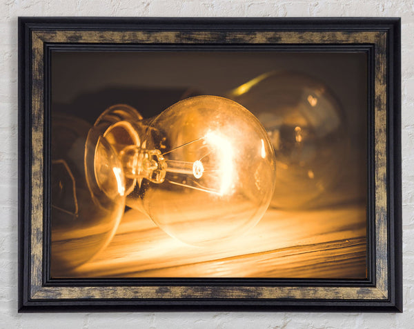 light bulb detail Framed Print