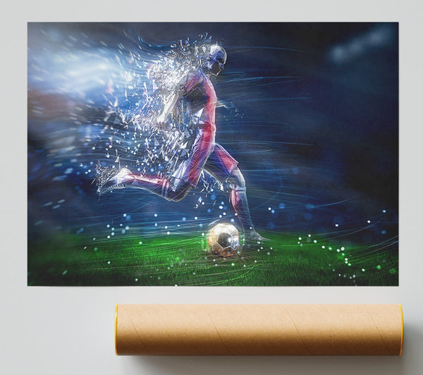 Fractured In Light Football Giclee Print