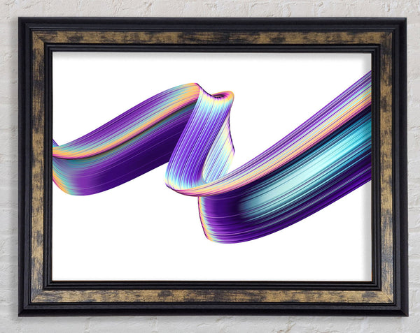 Ribbon of purple neon light Framed Print