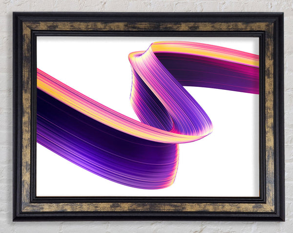 Purple Ribbon swirl Framed Print