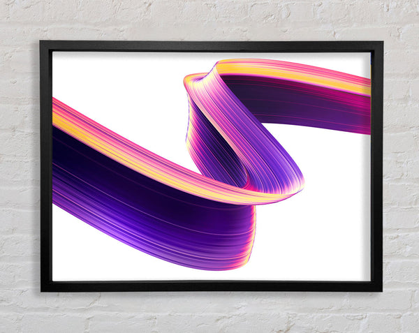 Purple Ribbon swirl Framed Print