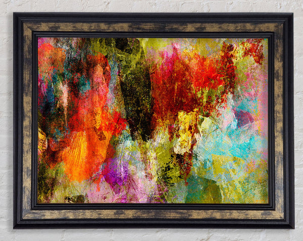 Splash of grunge colour Framed Print