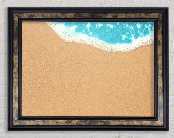 Sand and sea meet Framed Print