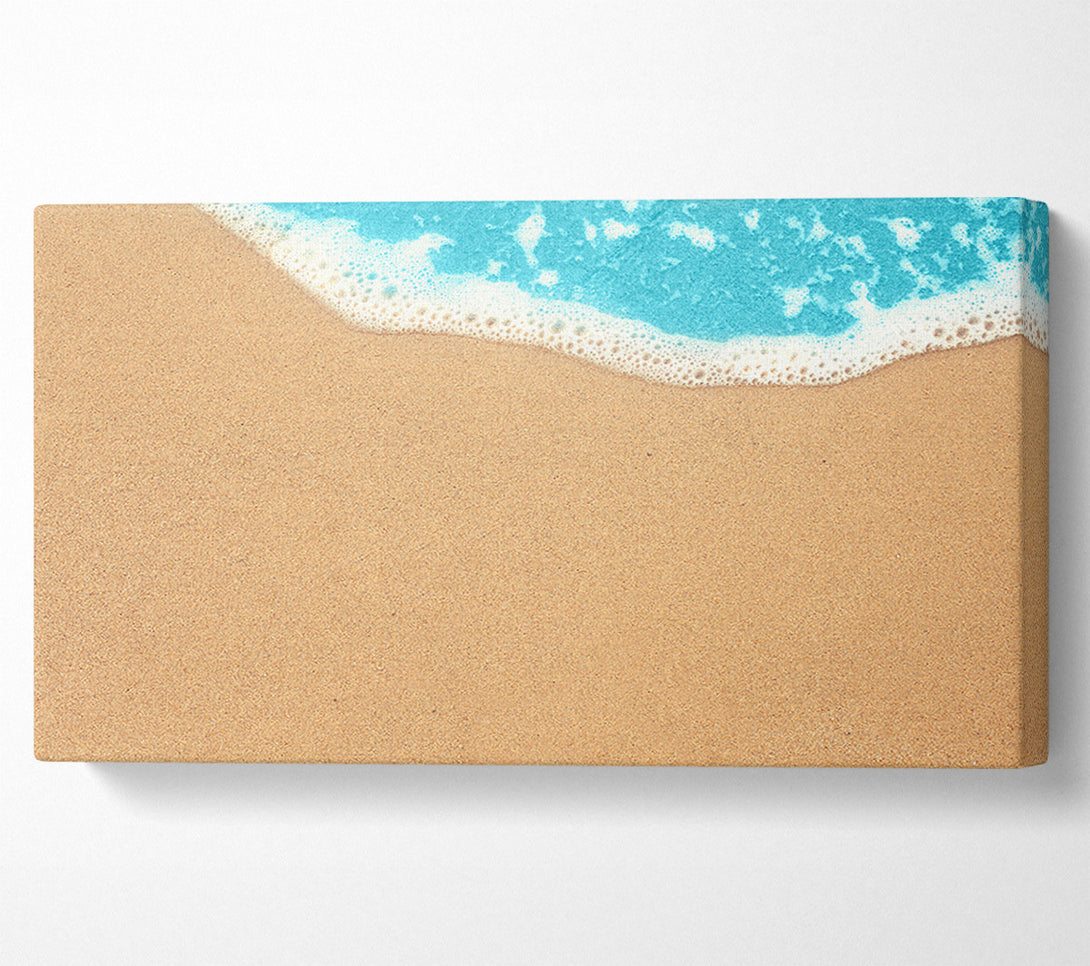  A Canvas Print of Sand and sea meet Canvas Wall Art