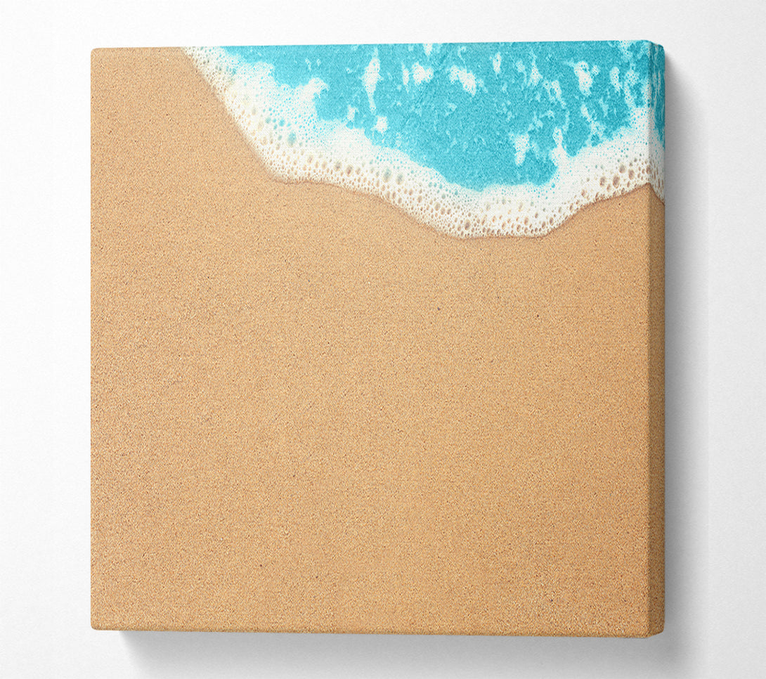  A Canvas Print of Sand and sea meet Canvas Wall Art
