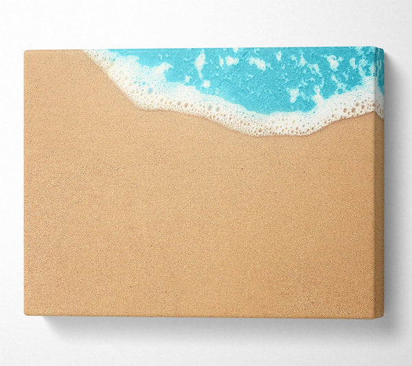  A Canvas Print of Sand and sea meet Canvas Wall Art