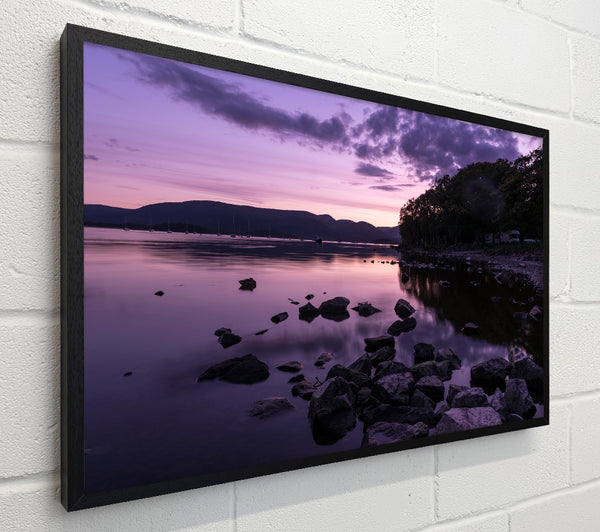 Purple night river