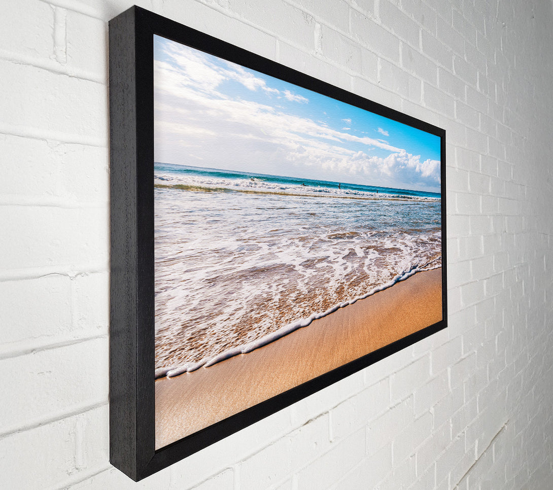  A Canvas Print of Beautiful sandy day at the beach Canvas Print