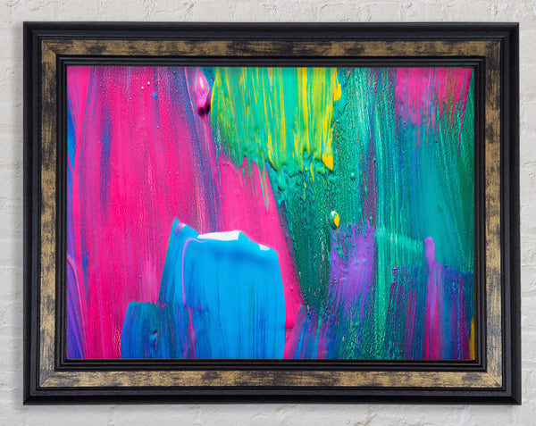 Bold paint strokes Framed Print