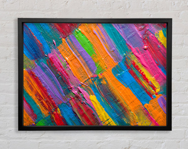 Thick and runny brush strokes Framed Print