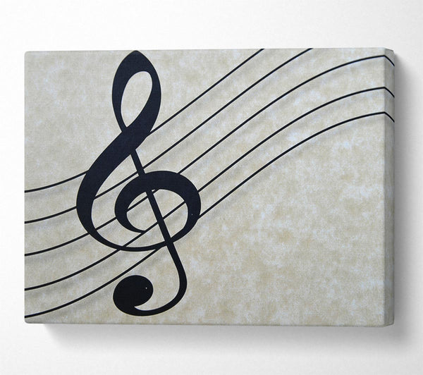  A Canvas Print of treble clef note Canvas Print