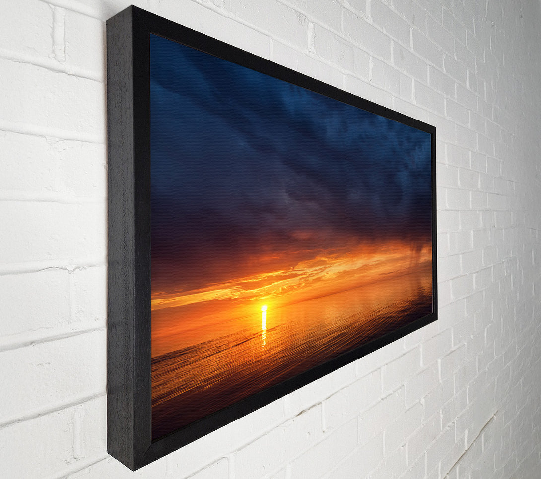  A Canvas Print of Storms arriving over the sunset Canvas Print
