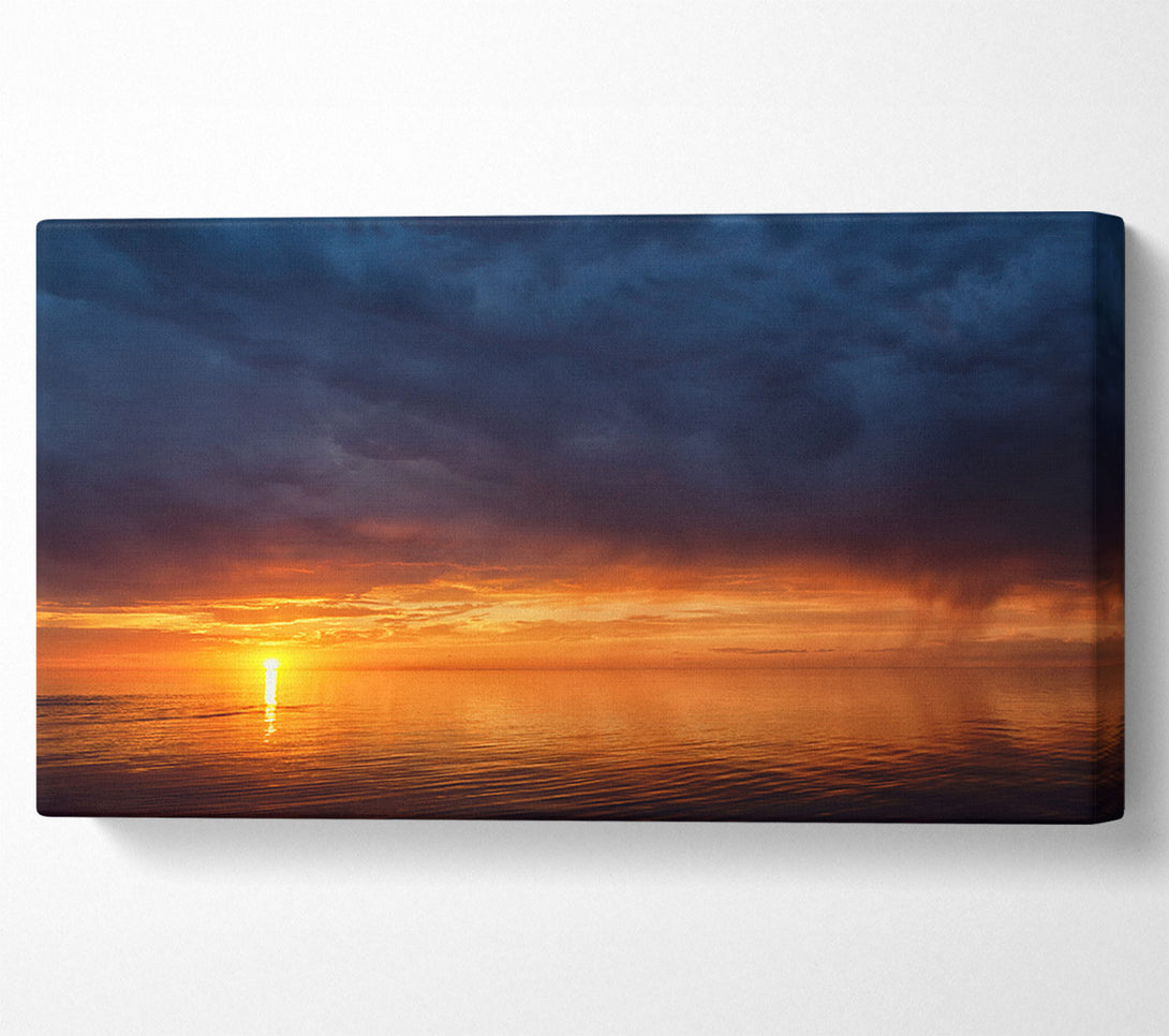  A Canvas Print of Storms arriving over the sunset Canvas Print