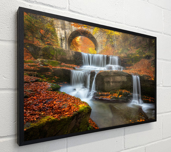 Waterfall under the bridge