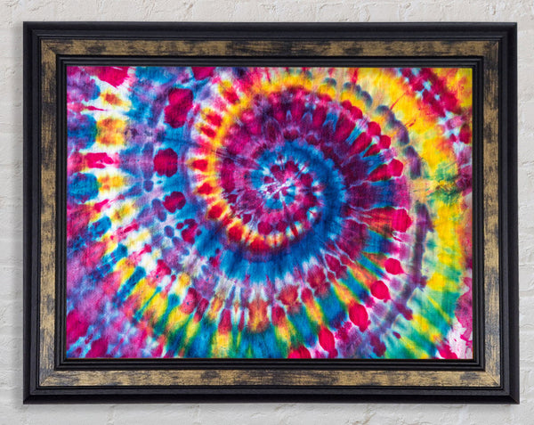 Spiral tie dye Framed Print