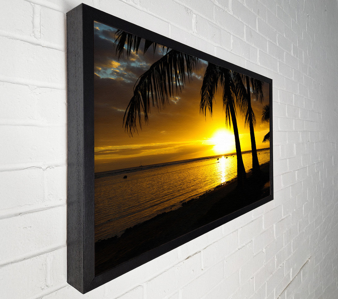  A Canvas Print of Watching the sunset in paradise Canvas Art