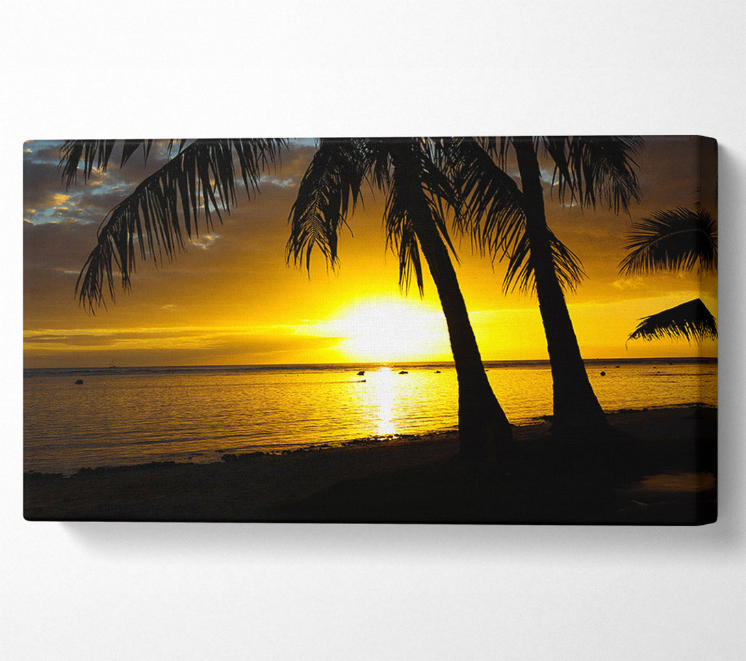  A Canvas Print of Watching the sunset in paradise Canvas Art