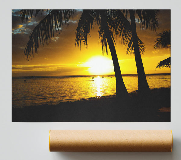 Watching The Sunset In Paradise Giclee Print