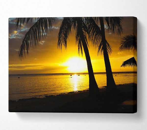  A Canvas Print of Watching the sunset in paradise Canvas Art