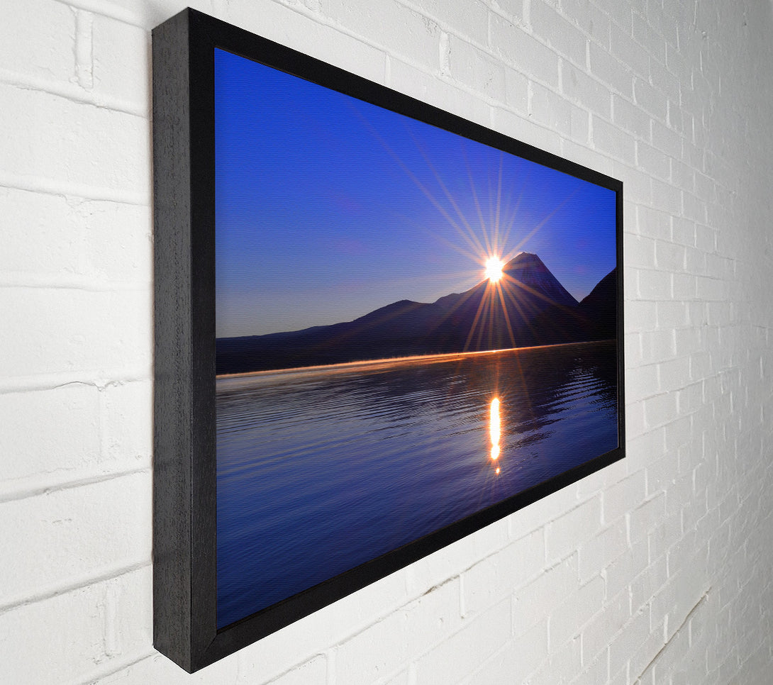  A Canvas Print of Sunset over the mountain dusk Canvas Wall Art