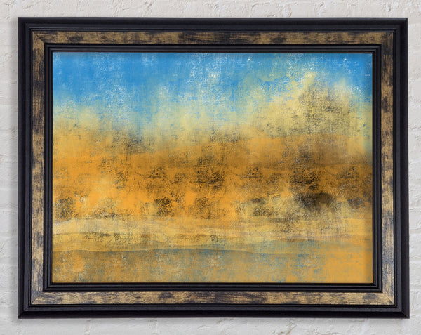 Blue to yellow dust Framed Print