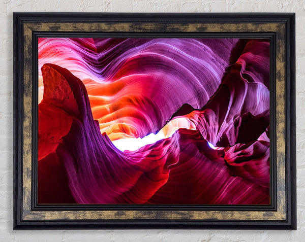 Colourful cave formations Framed Print