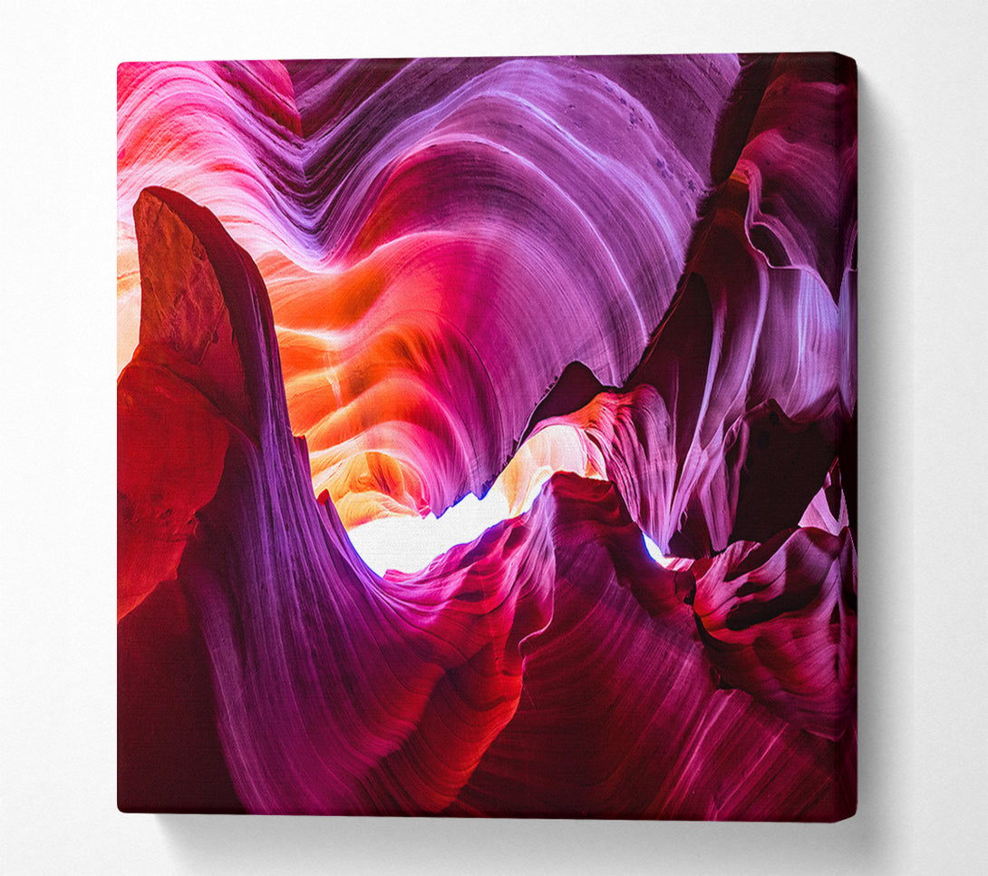  A Canvas Print of Colourful cave formations Canvas Art