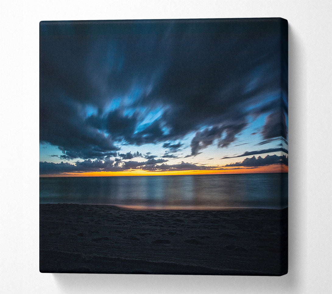  A Canvas Print of Dark night coast Canvas Print