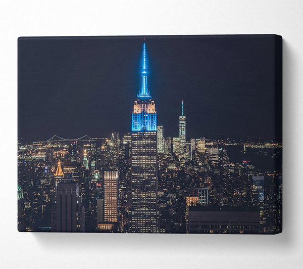  A Canvas Print of Lighting up the building Canvas Art