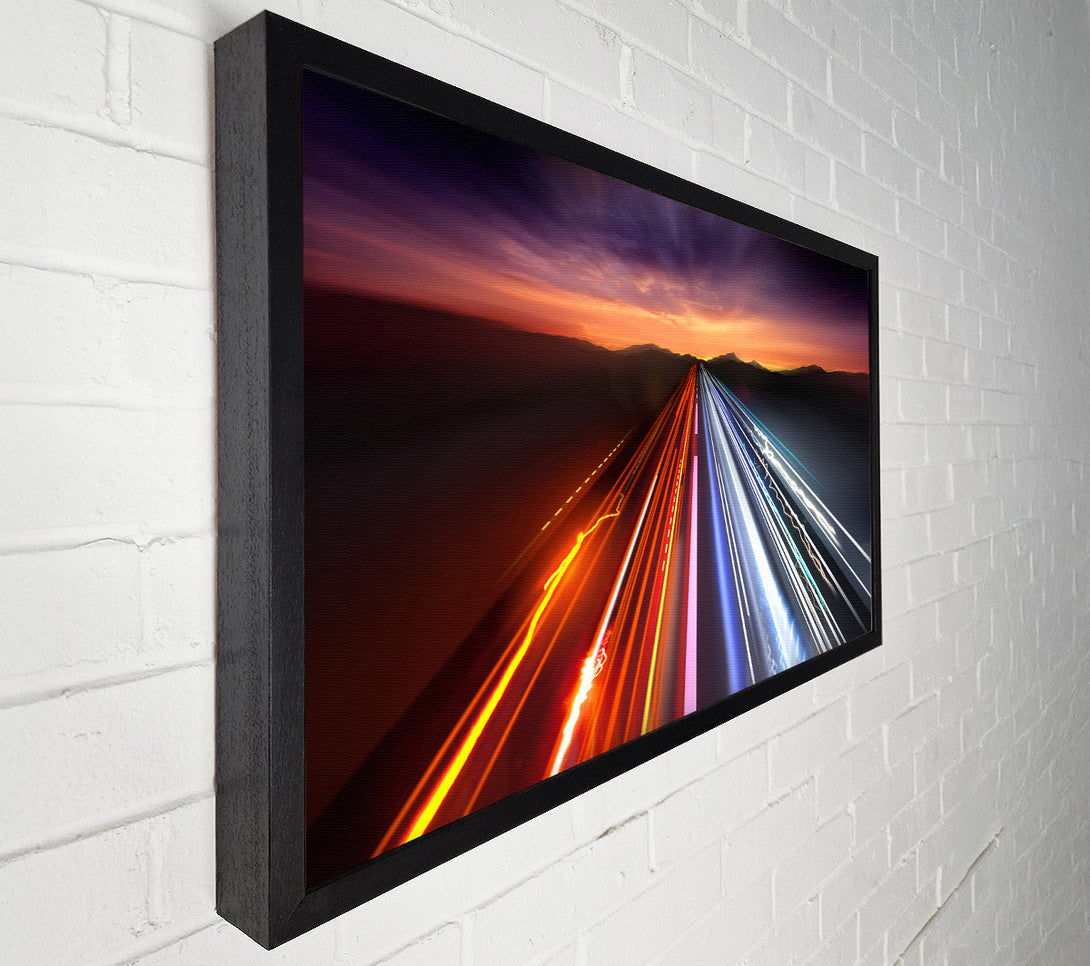  A Canvas Print of Electric lights on the highland Canvas Print