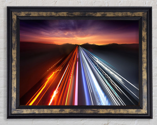 Electric lights on the highland Framed Print
