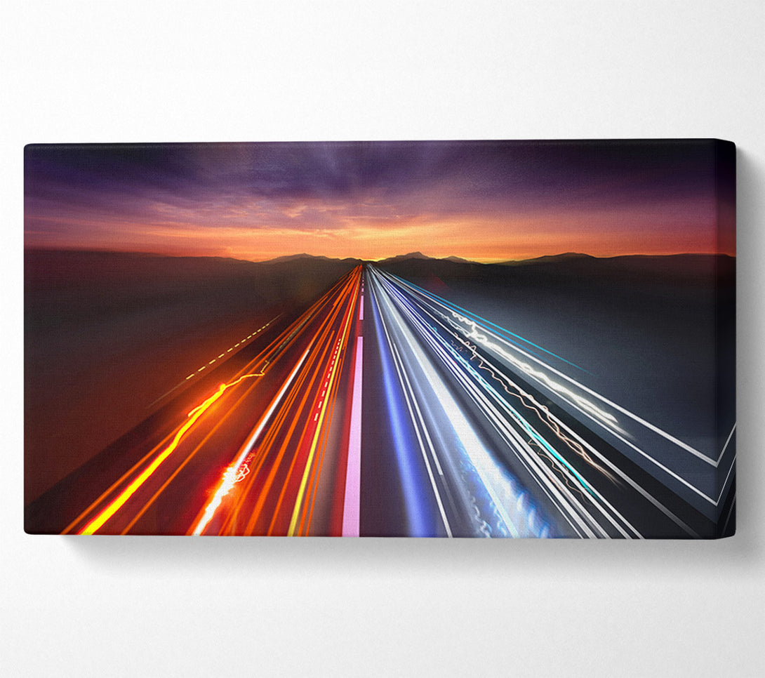  A Canvas Print of Electric lights on the highland Canvas Print