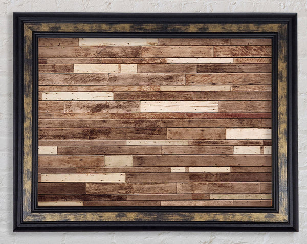 Planks of Horizontal wood Framed Print