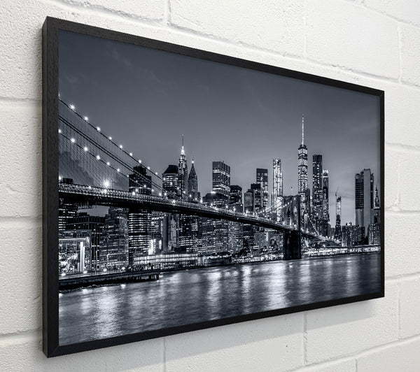 New york lights glowing