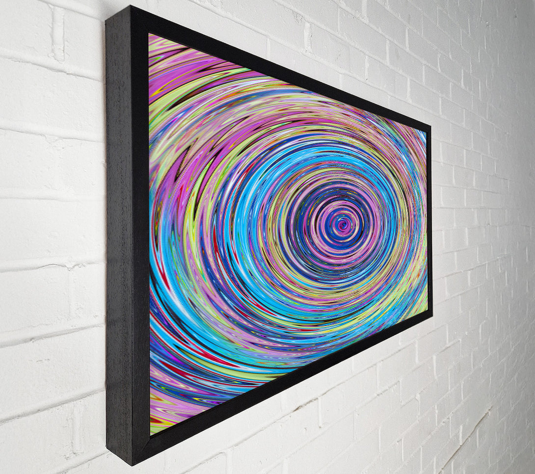  A Canvas Print of Circular colour ripples Canvas Print