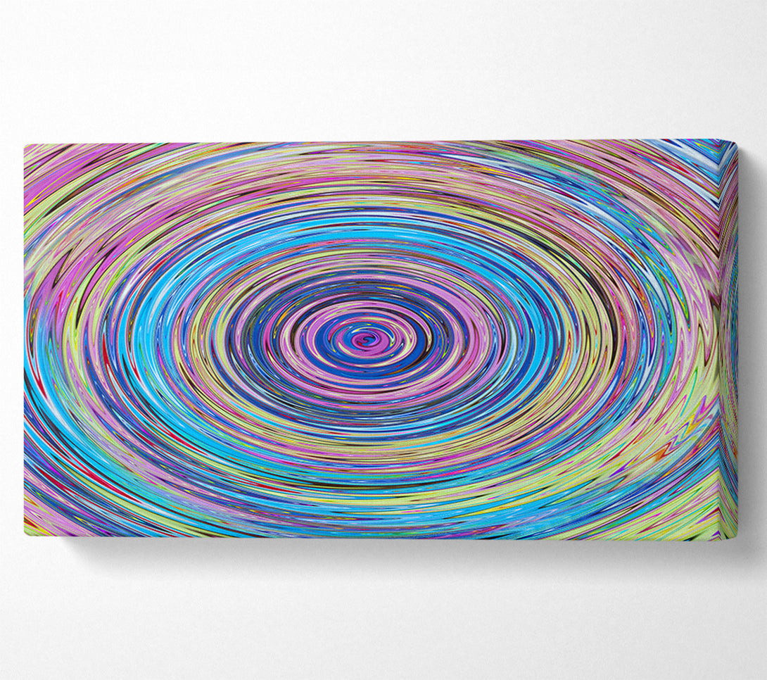  A Canvas Print of Circular colour ripples Canvas Print
