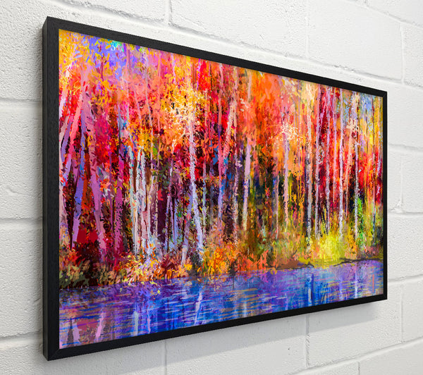Abstract forest colour strokes