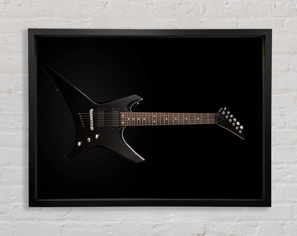 Rock and roll black guitar Framed Print