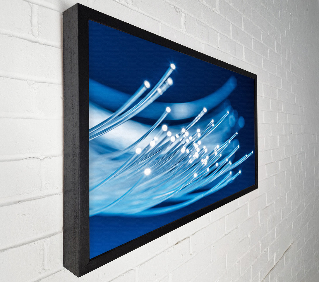  A Canvas Print of Glowing Blue crystals Canvas Art