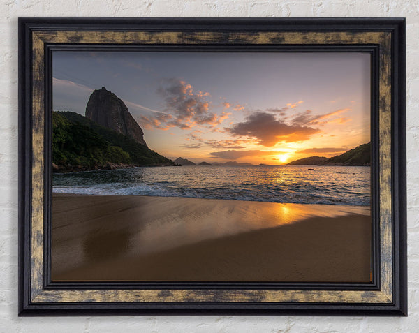 Spectaclar view at the beach Framed Print