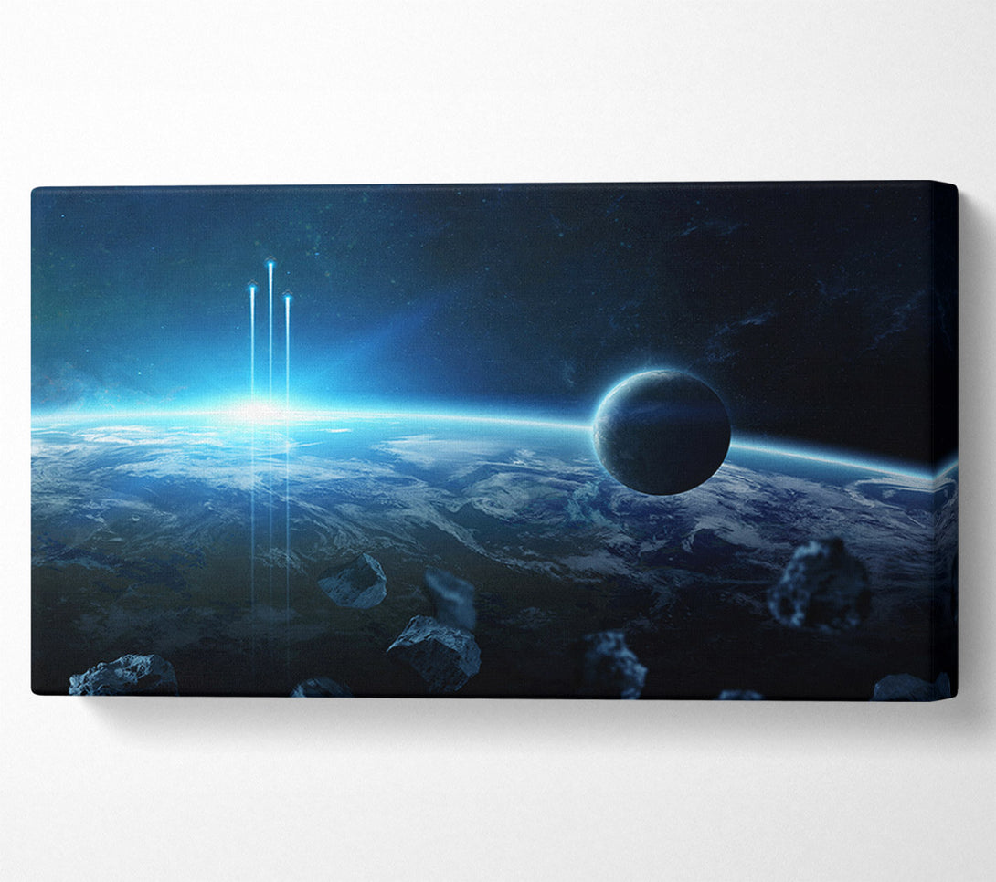  A Canvas Print of Rockets braking the atmostphere Canvas Print