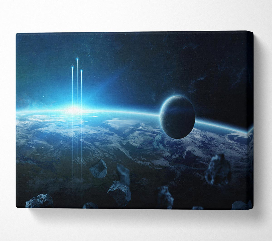  A Canvas Print of Rockets braking the atmostphere Canvas Print